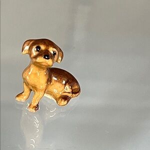Brown Jack Russel Terrier miniature Figurine 3/4”